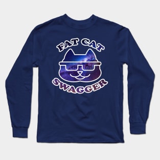 Fat Cat Swagger - Galaxy Edition Long Sleeve T-Shirt